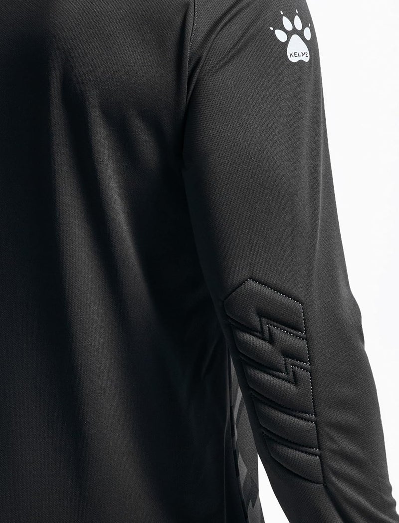 KELME قمصان حراس مرمى كرة القدم للرجال، مجموعة حارس مرمى مبطنة، قميص وسروال حارس مرمى للشباب مع جوارب باللون الأسود مقاس صغير جداً - Image 5